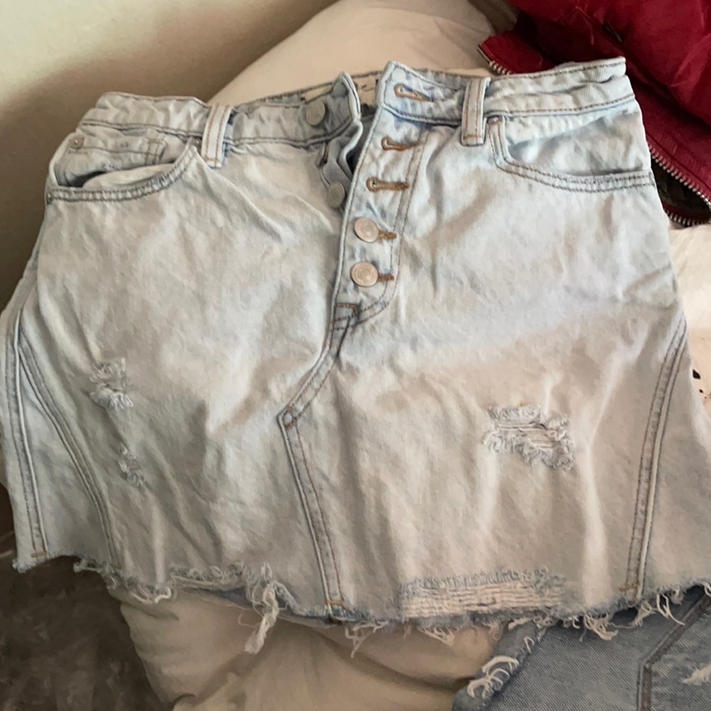 Free people denim skirt